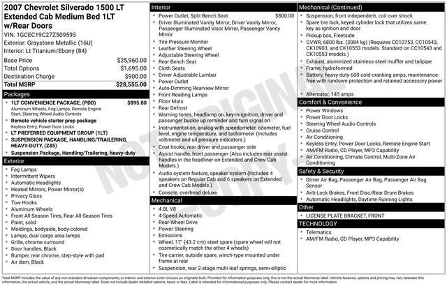 2007 Chevrolet Silverado 1500 LT w/1LT