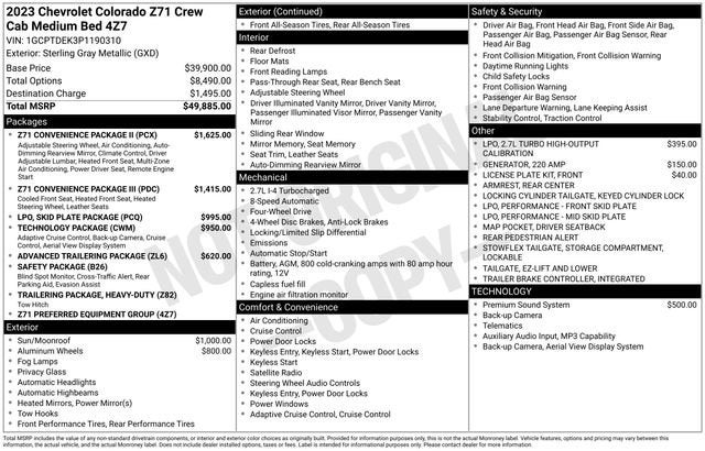 2023 Chevrolet Colorado Z71