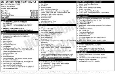 2024 Chevrolet Tahoe High Country
