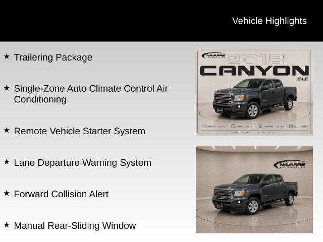 2018 GMC Canyon 2WD SLE