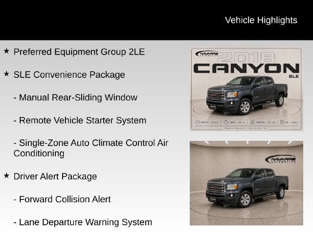 2018 GMC Canyon 2WD SLE