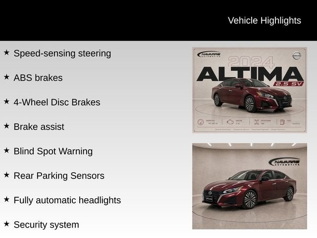 2024 Nissan Altima SV FWD