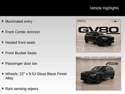 2026 Genesis GV80 3.5T Prestige Black AWD
