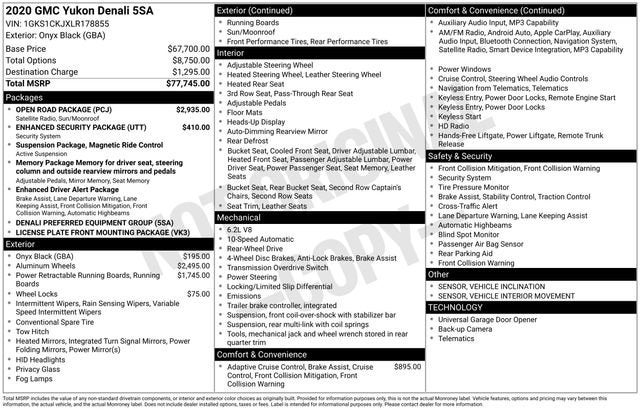 2020 GMC Yukon Denali