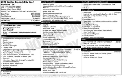 2023 Cadillac Escalade ESV Sport Platinum
