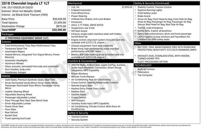 2018 Chevrolet Impala LT