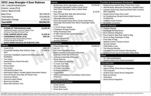 2025 Jeep Wrangler 4-Door Rubicon 4x4