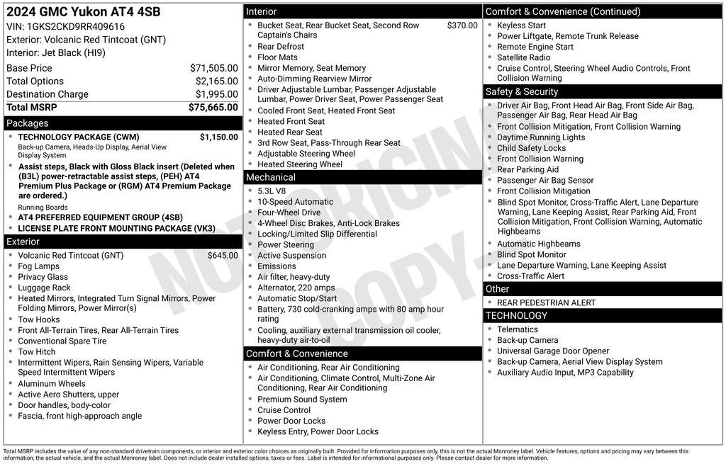 2024 GMC Yukon 4WD AT4
