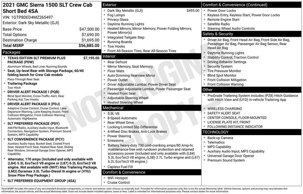 2021 GMC Sierra 1500 2WD Crew Cab Short Box SLT