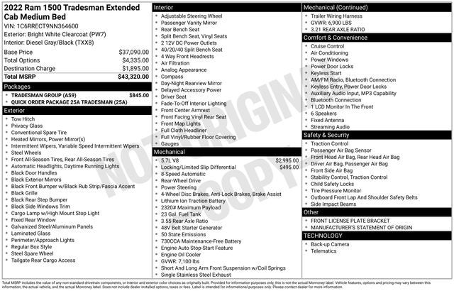 2022 RAM 1500 Tradesman
