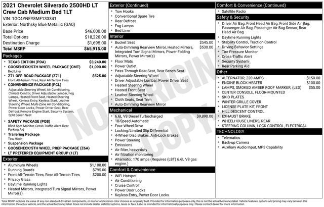 2021 Chevrolet Silverado 2500HD LT