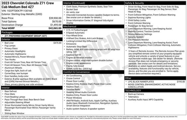 2023 Chevrolet Colorado Z71