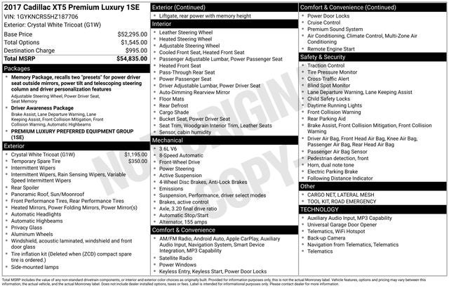 2017 Cadillac XT5 Premium Luxury