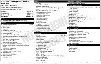 2022 RAM 1500 Big Horn/Lone Star