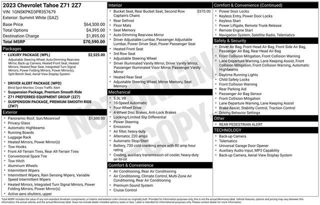 2023 Chevrolet Tahoe Z71