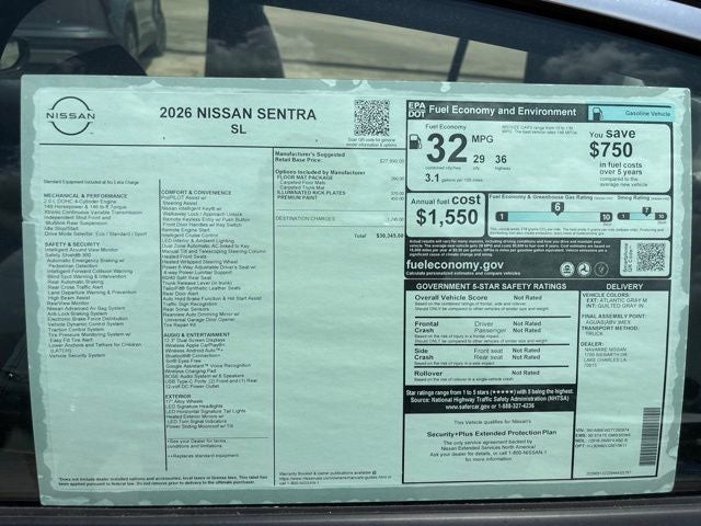 2026 Nissan Sentra SL