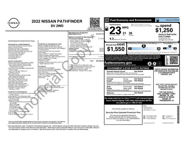 2022 Nissan Pathfinder SV