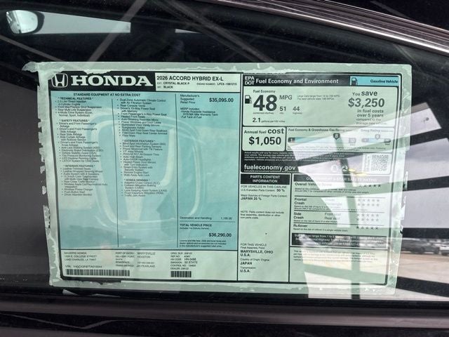 2026 Honda Accord Hybrid EX-L Hybrid