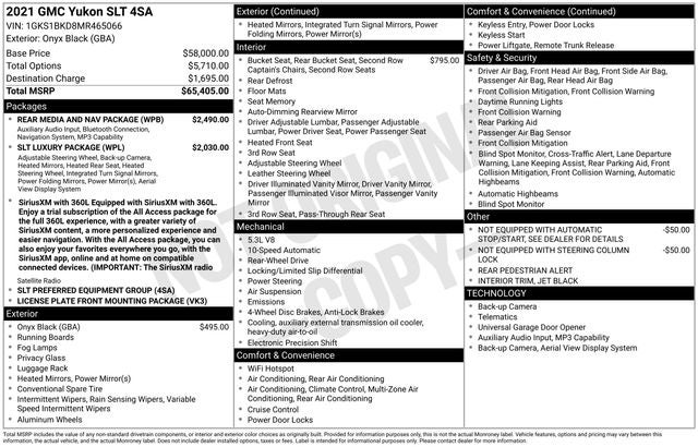 2021 GMC Yukon SLT