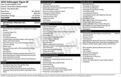 2024 Volkswagen Tiguan 2.0T SE